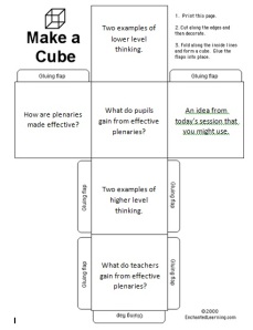 Plenary cube outline